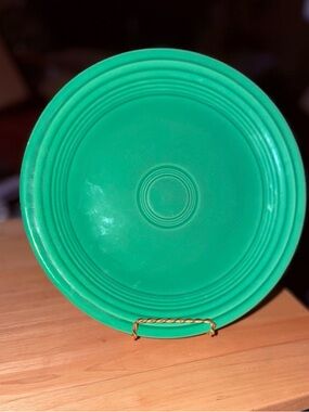 Vintage green Fiesta Ware lunchplate manufactured by the Homer Laughlin China Co